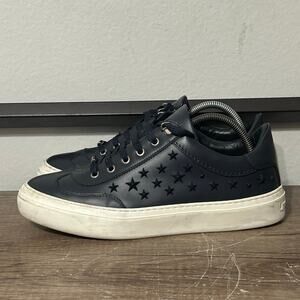 Jimmy Choo Ace Men’s Star Studied Leather Shoes Sneakers Size 42.5 (9.5) Blue